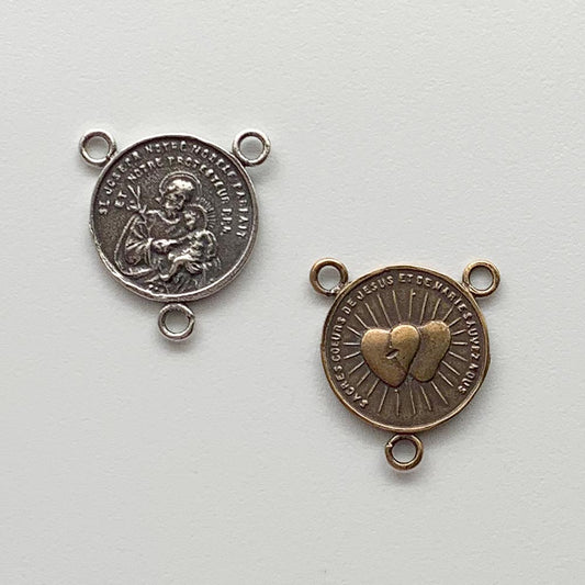 1373C CENTER, Hearts of Mary and Jesus/Joseph and Baby Jesus