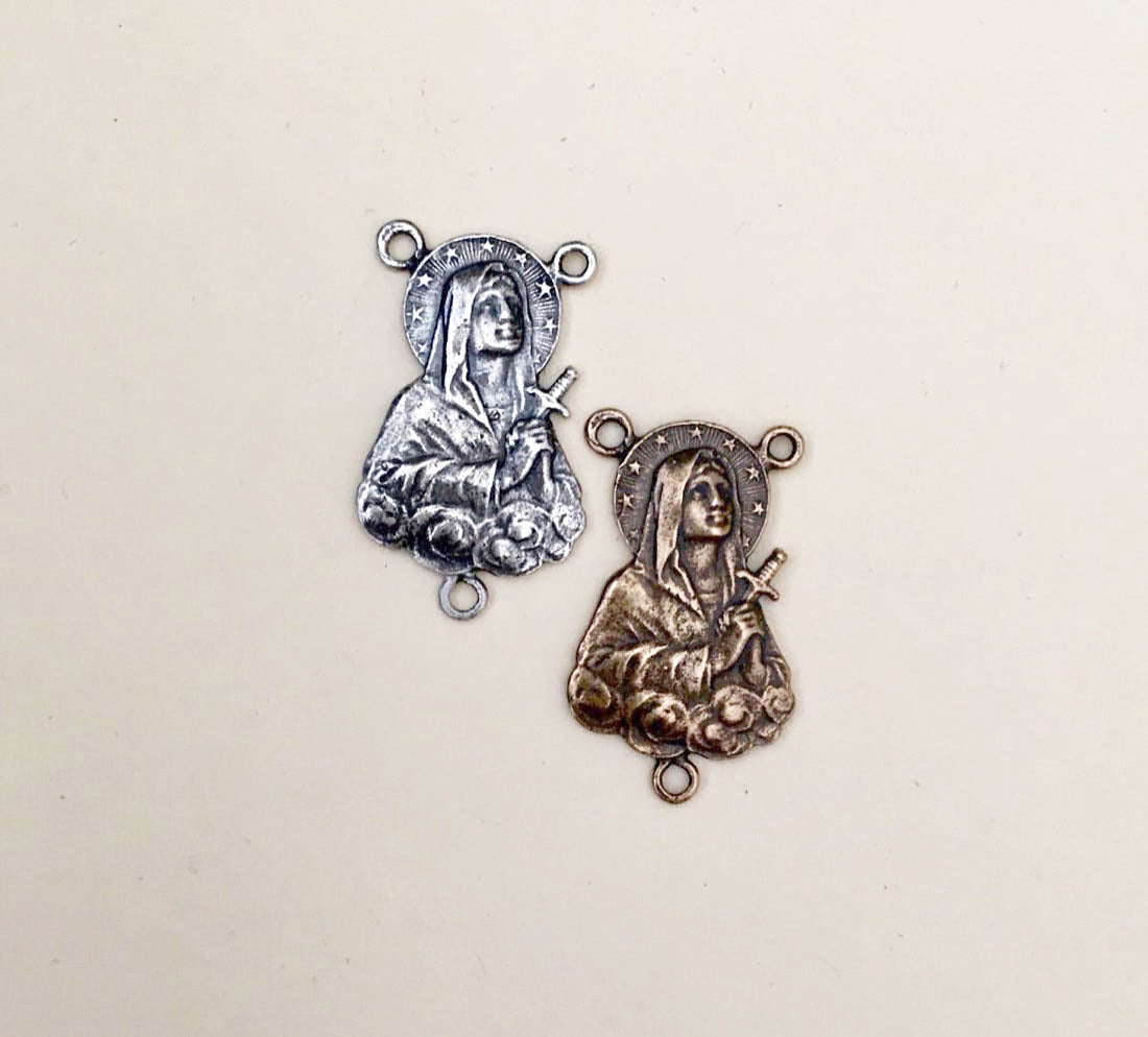 1593 CENTER, Virgin Mary with Star Studded Halo