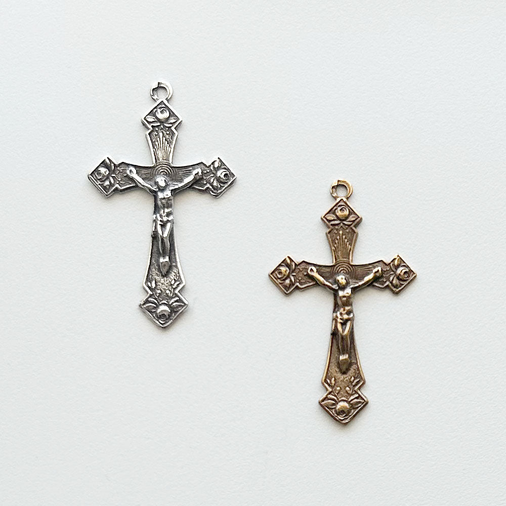 467 - Crucifix - Rose Points