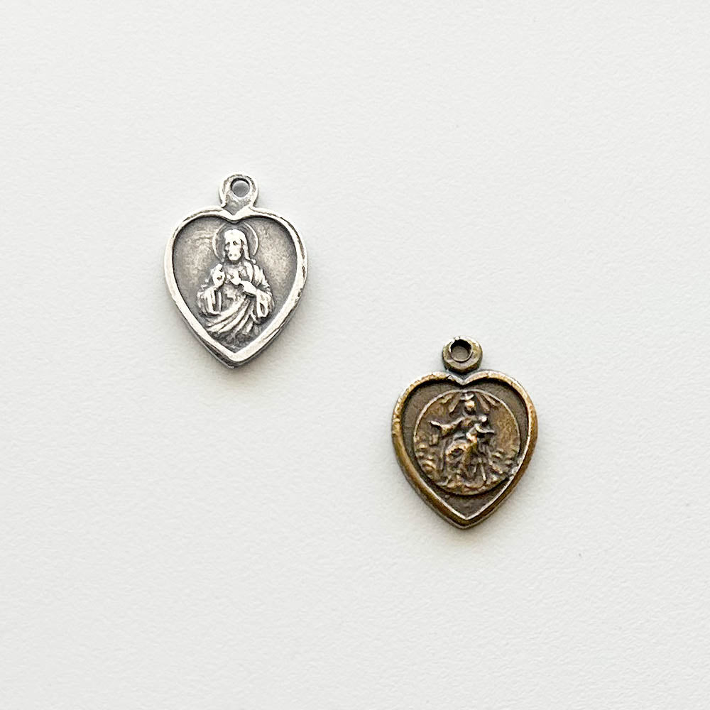 949 - MEDAL, Small, Scapular, Heart Shaped 1/2"