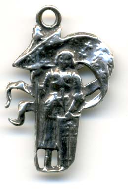 1061 - Medal - St. Joan With Banner