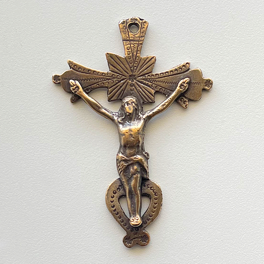 1066 - Crucifix - Old Colonial Spanish - 18-C 2 - 1/4"