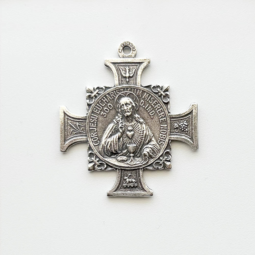1093 - Medal/Cross - Eucharist, Sacred Heart