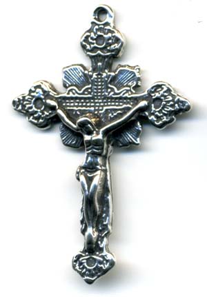 1103 - Crucifix - Flowers and Leaves