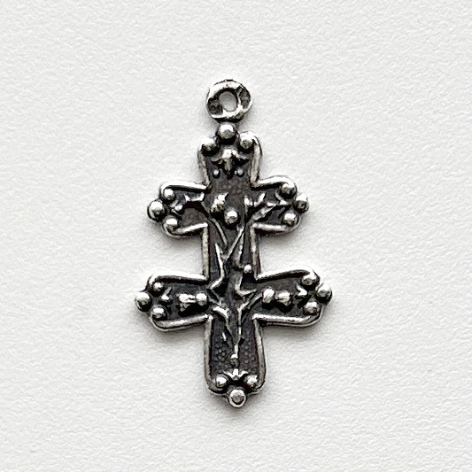 1135 - Cross - Tiny - Lorraine W/Flowers