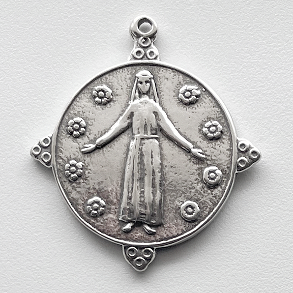 1158 - Medal - Mary Queen of Flowers 1¼"