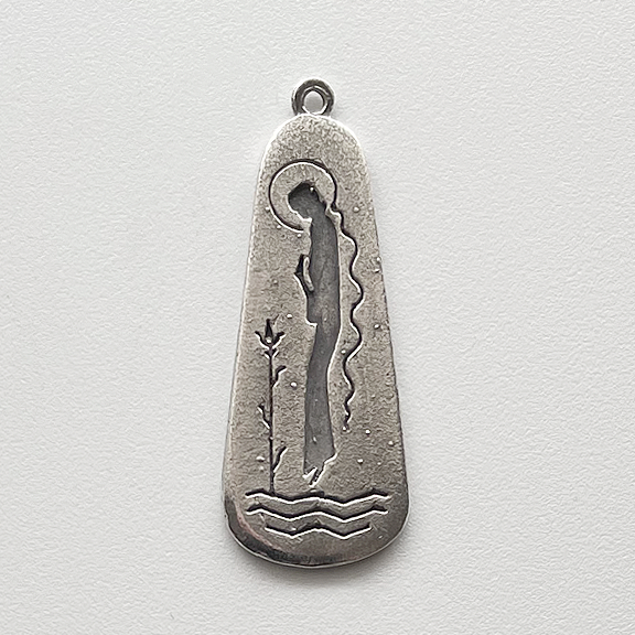 1273 - MEDAL/PENDANT – Walking on Water, SOUTHWEST style 1⅞"