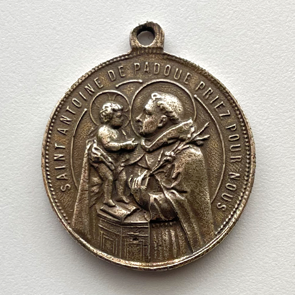 1282 - MEDAL - St. Hubert/St. Anthony of Padua 1⅝"