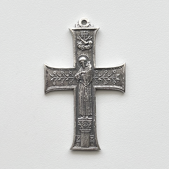 1287-Cross, Art Nouveau St. Francis/Benediction