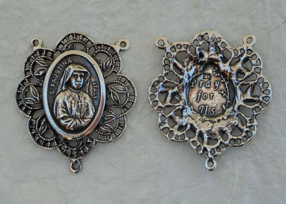 1331 CENTER, Sister Faustina/Pray for Us, Lacy- Italy 1 3/8""