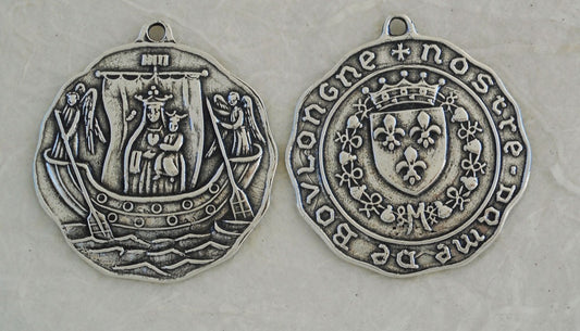 1351 MEDAL/PENDANT, Our Lady of Bolougne/Crown, Shield, Fleur de lis, France