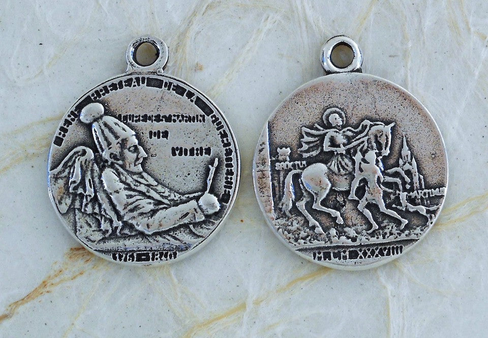 1360 MEDAL, St. Martin of Tours/Rene Breteau, Pastor, St. Martins 1761-1840, France