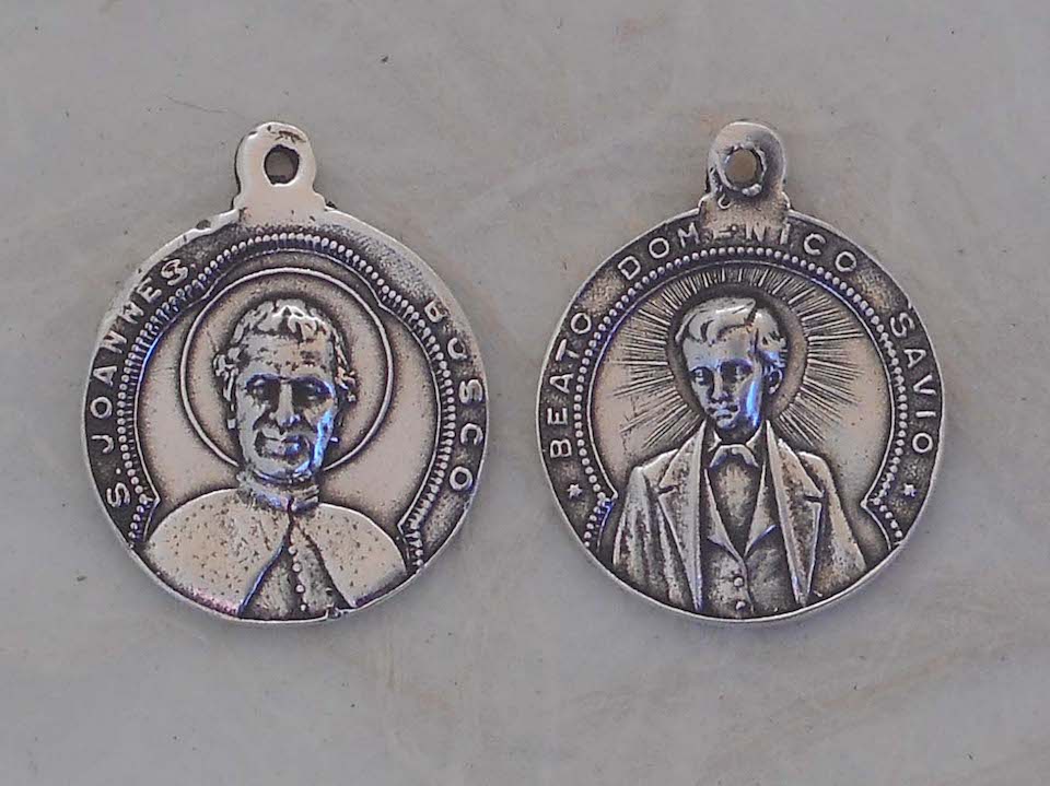 1362 MEDAL, Beato Dominic Savio/ St. John Bosco- Patrons of Childrens' Issues
