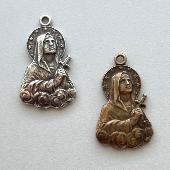 1393 - MEDAL, Virgin Mary with Star Studded Halo