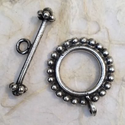 1408- CLASP, FINDING, Circular, Beaded, Toggle