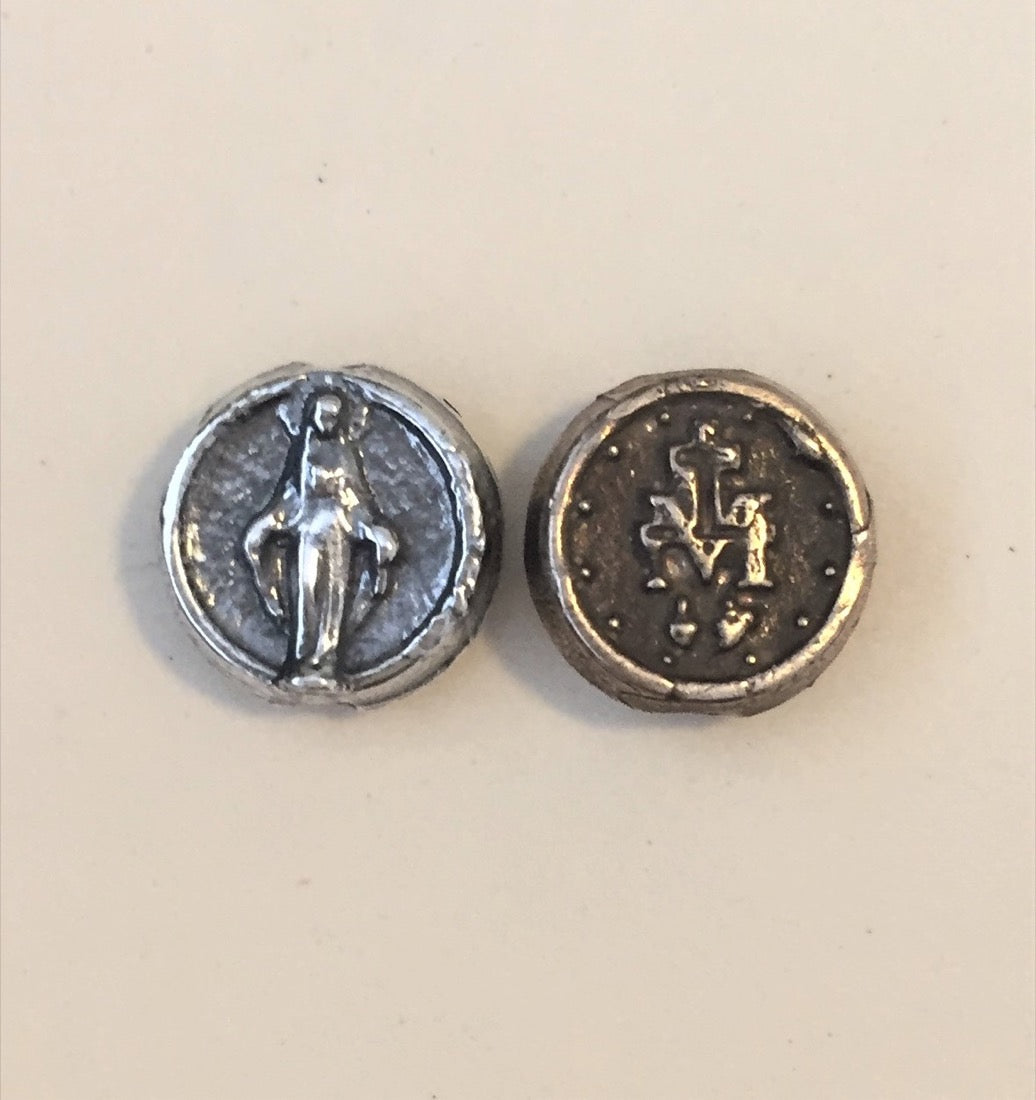 1468 BEAD - Mary/Miraculous - Tiny