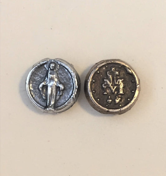 1468 BEAD - Mary/Miraculous - Tiny