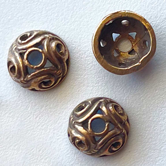 1494 - BEAD CAP - 6mm - Swirls