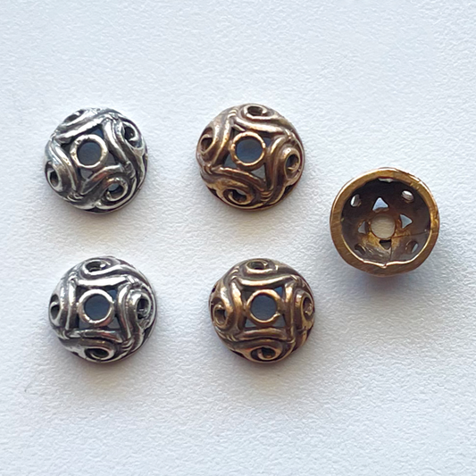 1494 - BEAD CAP - 6mm - Swirls