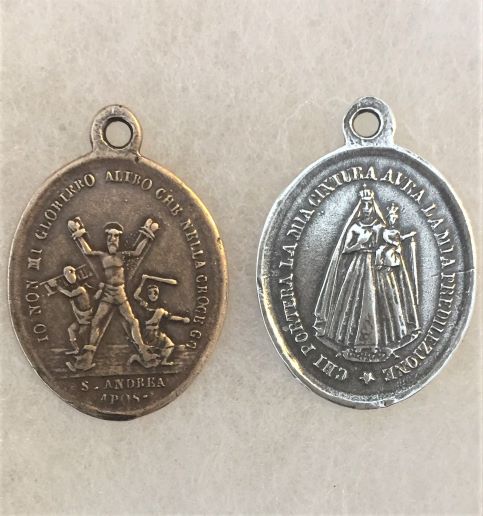 1517 – MEDAL, St. Andrew / Mary with Infant Jesus