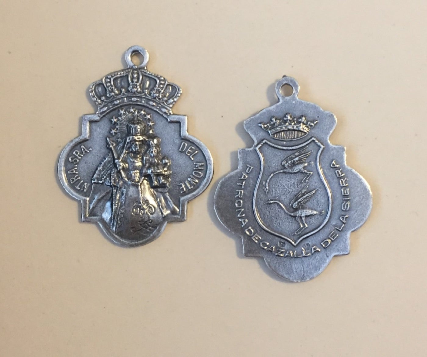 1542 MEDAL, Our Lady of the Mount/Crown and Exotic Birds, Spain