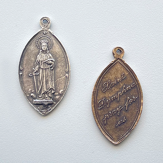1594 MEDAL, St Dymphna/St. Dymphna, Pray for us, 1-1/4"