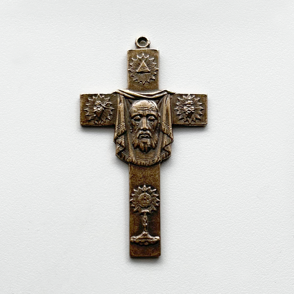 1599 CROSS, with the Holy Face and Symbols - Adoration Reparatrice, Destinations of Catholic Representatives from Rome