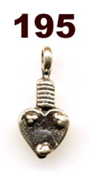 195 - Dangle, Decorated Heart