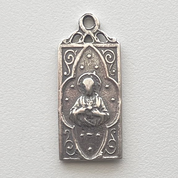 435 - Medal, Jesus/Sacred Heart/Mary - 1"