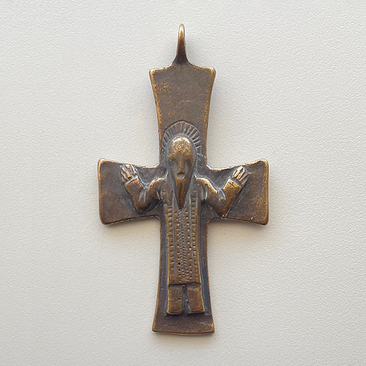 497 - Benediction Crucifix, Byzantine, 7C Antiquity. 2 1/2"