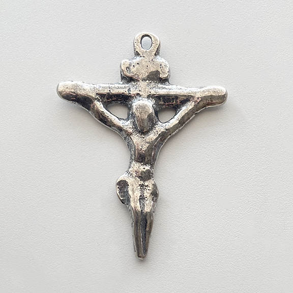 498 - Crucifix, Worn, Antiquity - 2 1/4"