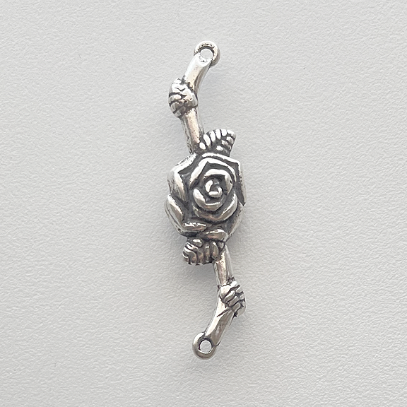 636 - Link, Rose W/Leaves, Long 1 1/4"