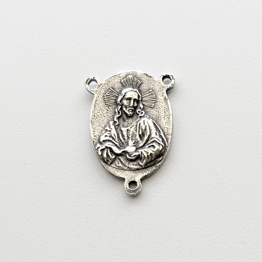 692 - Center, Sacred Heart, Crowned Mary, Oval