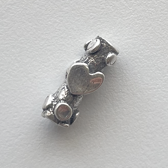 710 - Bead, Tube, Hearts, Chunky - 1/2"