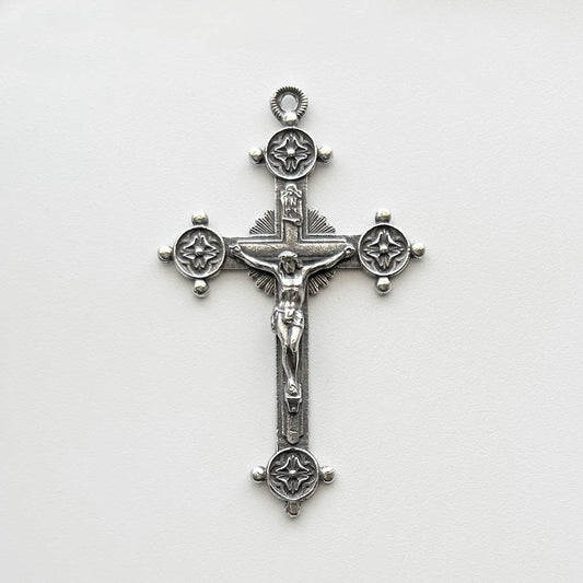 718 - Crucifix, Trinity Form w/Flowers