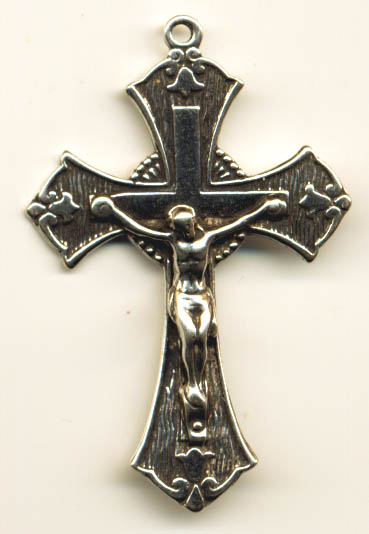 736 - Crucifix - Etched Tulips