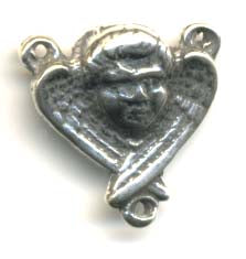 795 - Center, Angel Face with Wings, Two Sided