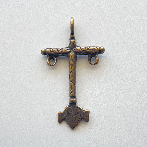 826 - Cross with Heart, Old Pueblo, Southwest 19C