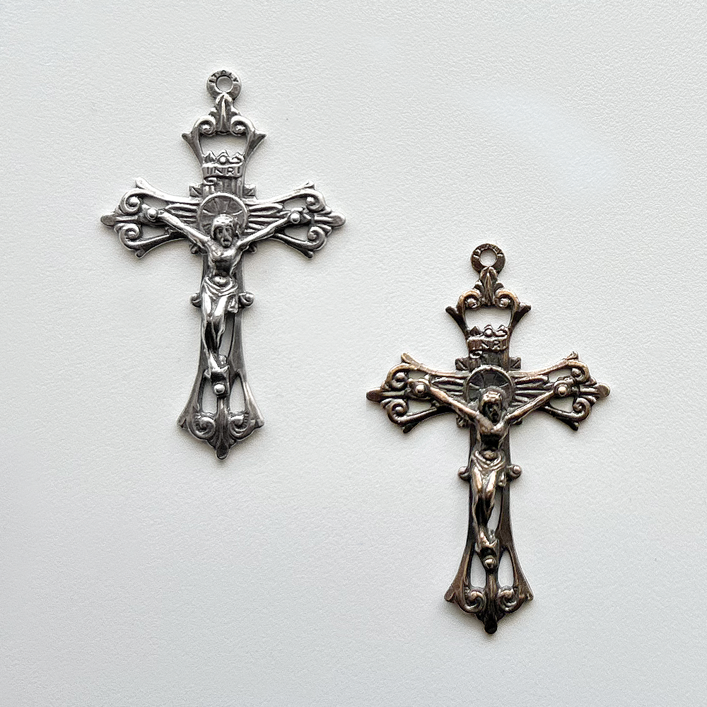 849 - Crucifix, Scrolled Openwork