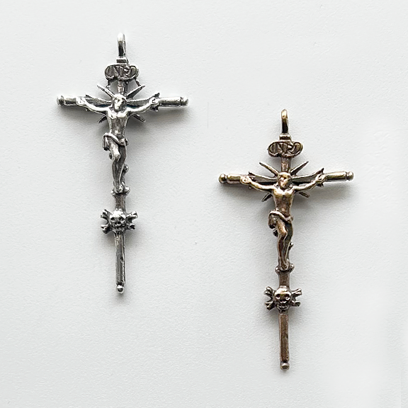 851 - Crucifix, Skull & Crossbones, Europe, 18C