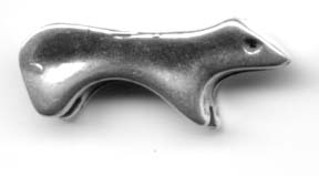 864 - Charm, Silver Bear, Small