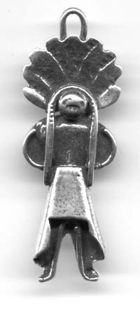 868 - Charm - Indian with headdress