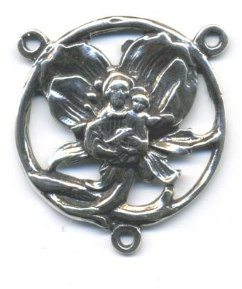 881 - Center, Mary/Jesus, Flower
