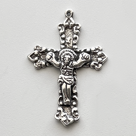 983 - Crucifix - Small Latin America 18C - 1 3/4"
