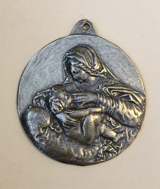 OR-09-YB  ORNAMENT/MEDAL - La Leche, Mary with Baby Jesus