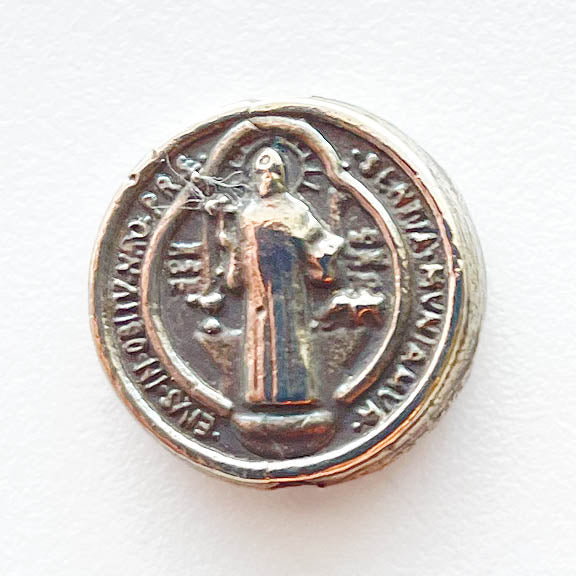 1521 BEAD/MEDAL - St. Benedict with Prayer