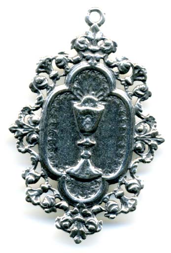 1005 - Medal - Eucharist With Lace Frame