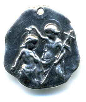 1095 - Medal - Baptism, John and Jesus