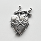 1119 - Medal - Pierced Heart w/roses