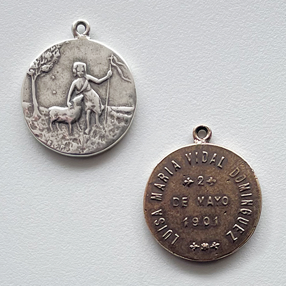 1164 - Medal - The Little Shepherd - Inscribed 1901 - 3/4"